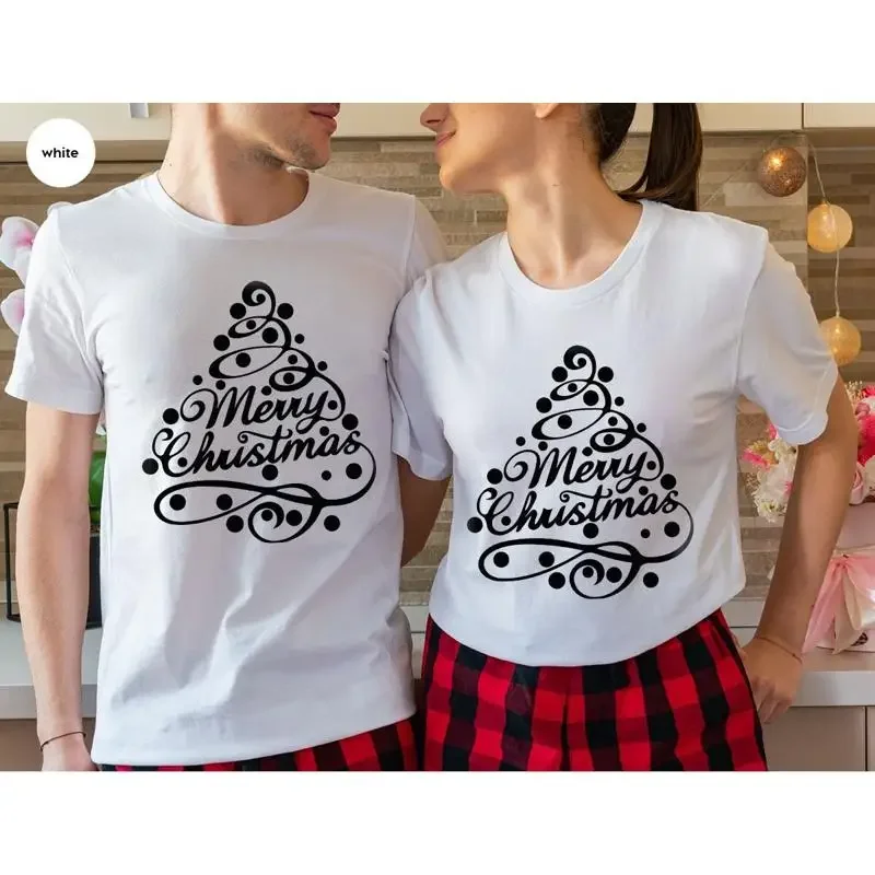 Family Tree Print - 메리 크리스마스 티셔츠 트리 휴일 크리스마스