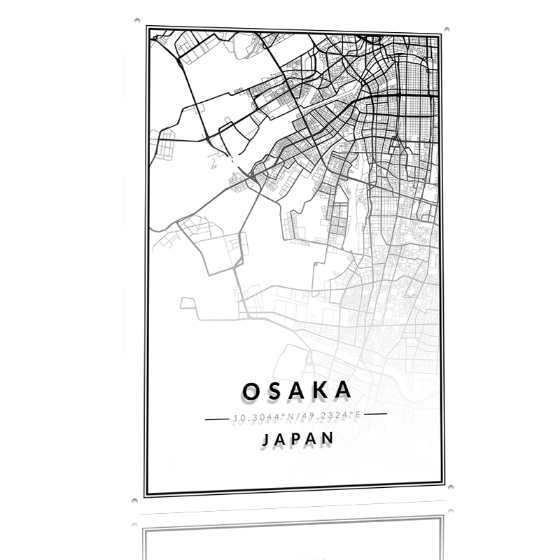 오사카 지도 3D 질감 인쇄 포스터 맞춤형 벽 예술 빈 - Custom Map Poster 리뷰 및 가격
