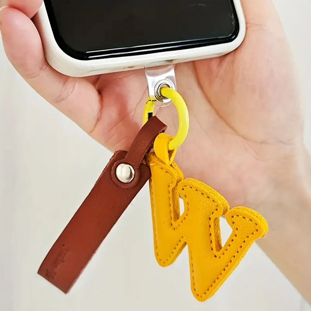 크리 에이 티브 PU 가죽 26 편지 열쇠 고리 패션  - Monogram Keychain Leather 리뷰 및 가격