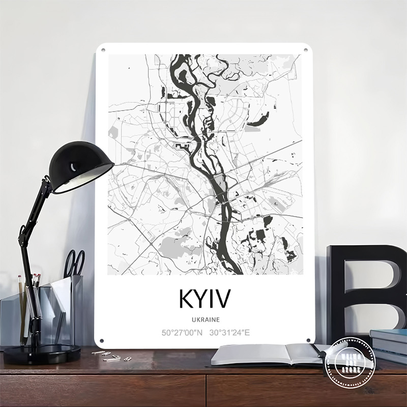 키예프 도시 지도 프린트 포스터 맞춤형 레트로 벽 장식 - Custom Map Poster 리뷰 및 가격