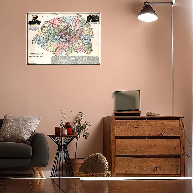 워싱턴 시티 지도 인쇄 포스터 맞춤형 레트로 벽 예술  - Custom Map Poster 리뷰 및 가격