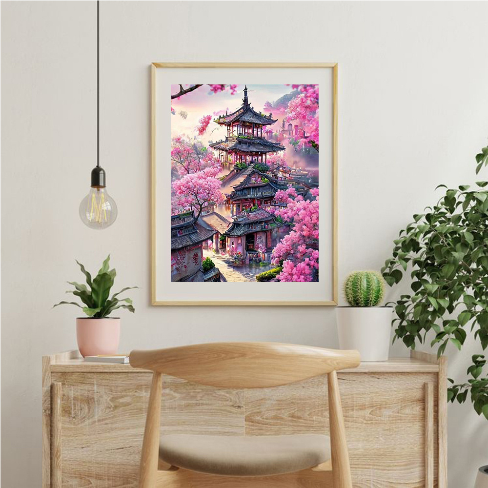 Momoart 다이아몬드 자수 하우스 풍경 그림 크로스 - Photo Mosaic Print 리뷰 및 가격
