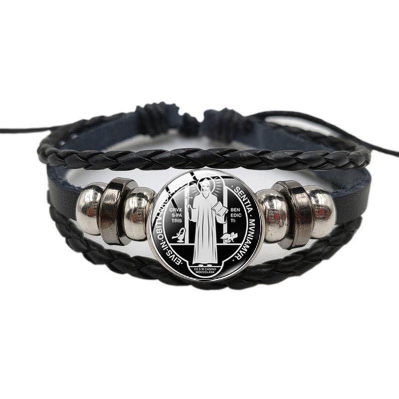 가톨릭 세인트 베네딕트 엑소시즘 가죽 팔찌 Nursia - Coordinates Bracelet 리뷰 및 가격